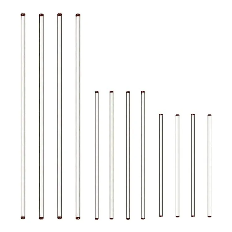 Lab Multiple 330mm Glass Stirrer Rods With Rounded Ends On Both Sides